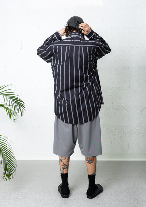 SCRAPES SHIRT STRIPED BLACK