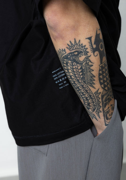 BIFRONTE T-SHIRT BLACK REVERSIBLE