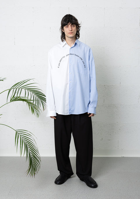 SPLIT SHIRT STRIPED/WHITE