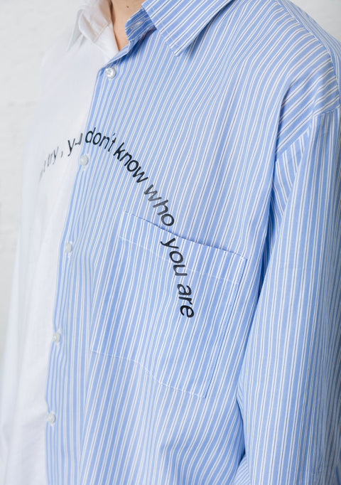 SPLIT SHIRT STRIPED/WHITE