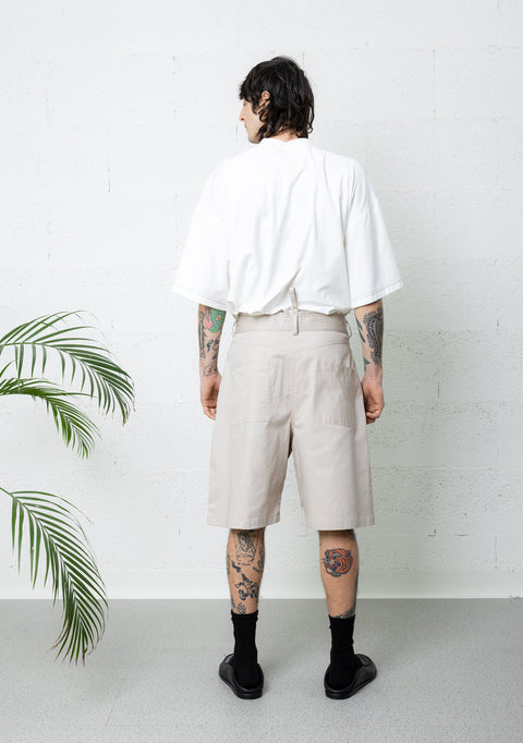 DAMAGED LOOSE SHORTS TAUPE