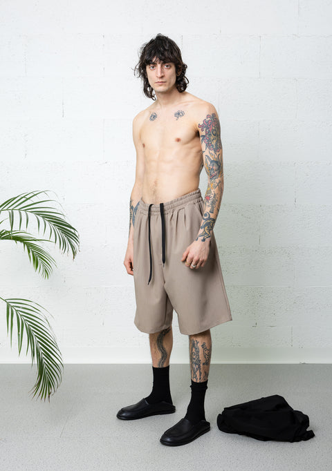 SOFT LONG SHORTS BEIGE
