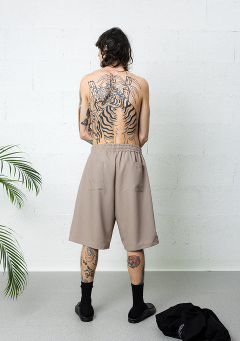 SOFT LONG SHORTS BEIGE