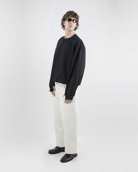 TUVIA | Gabardine off-white trousers